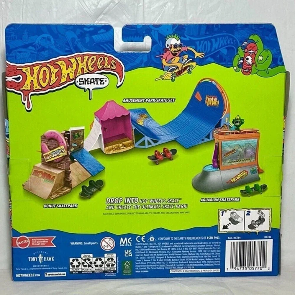 Hot Wheels Tony Hawk‎ Tricked Out Skate Pack Exclusive Boards + Shoes NIP 2022